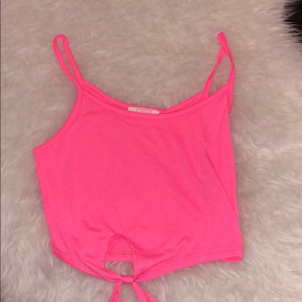 NWOT Hot Pink Crop Top